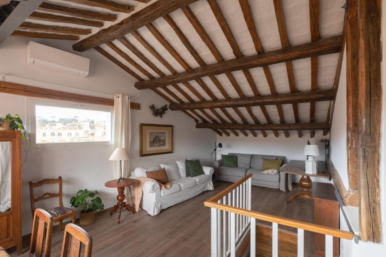 Amazing Penthouse With Terrace And Rooftop In Trastevere Roma Eksteriør bilde
